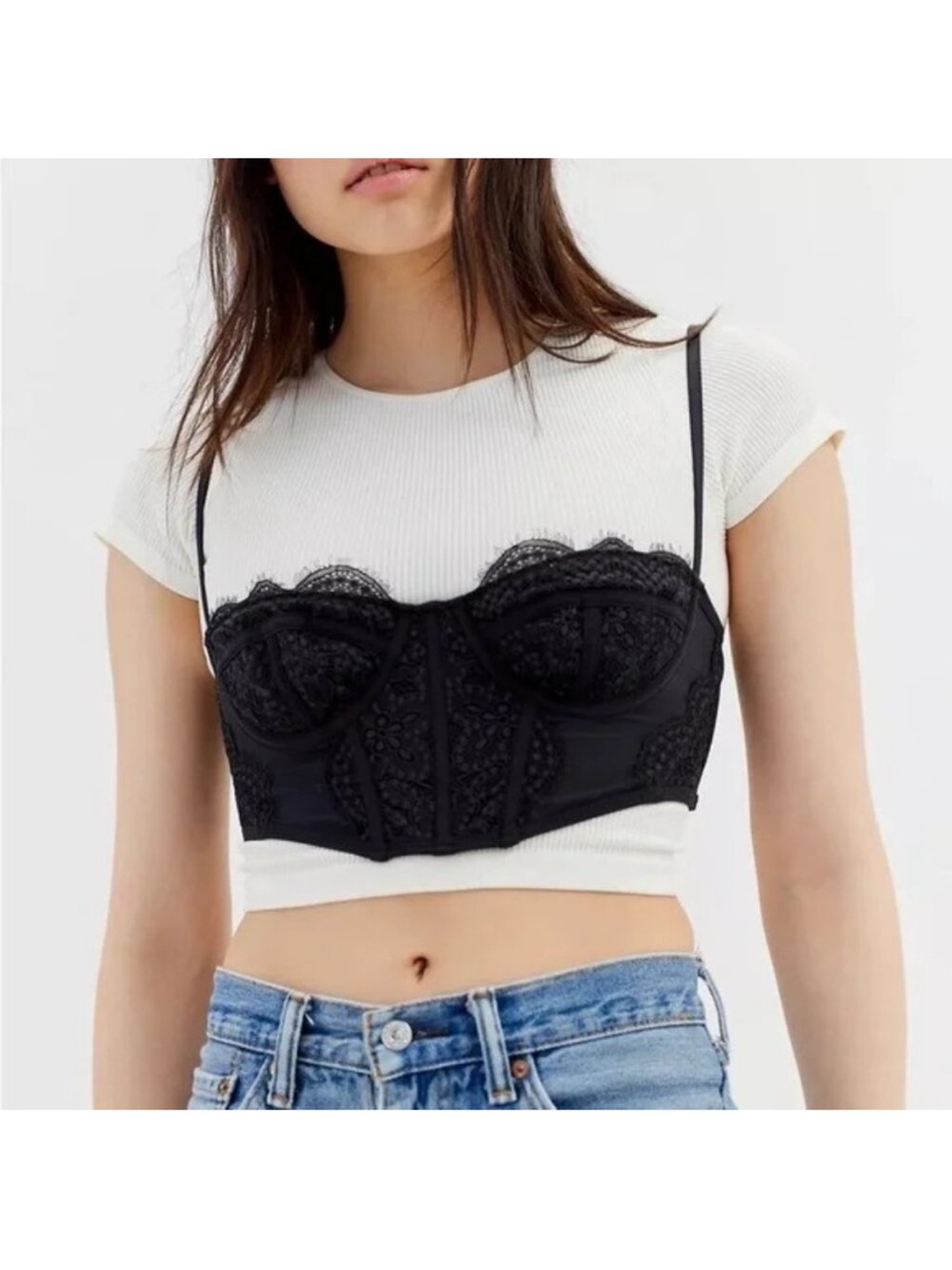 Urban Outfitters Out From Under Modern Love Ribcage Corset